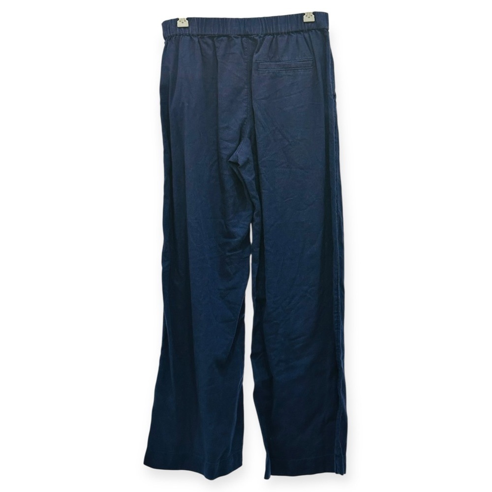 Caslon Women’s Deep Blue Wide Leg Linen Blend Pants size XS Petite